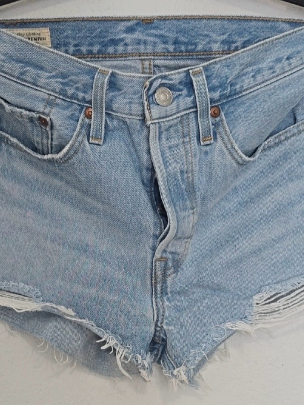 Levi’s 501 Original Denim Shorts Women’s 26 Ojai Luxor Heat High Rise - Picture 10 of 14